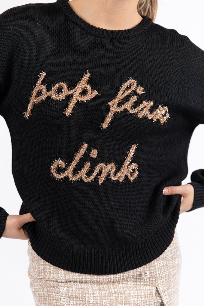 Pop Fizz Clink Black Sweater